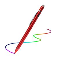 Stylus Pen for Touch Screens, Active Digital Pencil 1.5mm Fine Tip Smart Pen Rechargeable Drawing Stylus Compatible with iPhone iPad Mini/Air Smartphones & Tablets by BAGEYI (red)