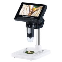 LCD Digital Microscope 4.3 inch 1000X Magnification Digital Microscope,8 LED Adjustable Light,Rechargeable Lithium Battery,Handheld USB Microscope Camera for Phone Repair Soldering Jewelry Biologic