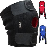 Steel Sweat Knee Brace Support Protector - Relieves Joint Pain, Arthritis, Patella Tendonitis, Mensicus Tear, ACL Lateral & Medial Ligament Sprains - Stabilize Your Knee - Red