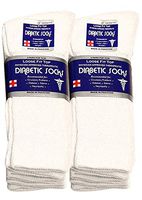 Diabetic Socks Men Unisex Size 13-15 White 63-9010-6PAIRS