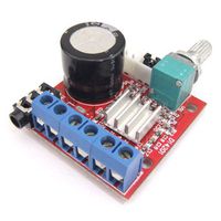 DROK Ultra Small Hi-Fi 10W+10W Dual Digital Audio Amplify Circuit Board Stereo AMP DC7.5-15V 12V 8 Ohm 20mA 2 Channels PC Class-D Module Audio Amplifier