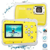 BYbrutek Kids Camera, 12MP HD Children Underwater 3M Waterproof Action Camera Camcorder, 2-Inch LCD, 4X Digital Zoom, 5 MP CMOS Digital Camera (Yellow)