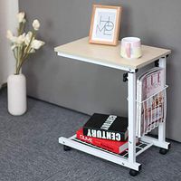 Adjustable Overbed Table with Wheels, Medical Portable Notebook Laptop Desk for Home Office Hospital, Food Tray Desk, Locking Caster Wheels (Color : B)
