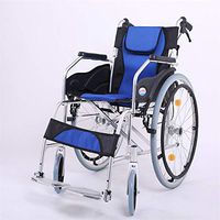 HAMIMI Wheelchair Portable Folding Transport Wheelchair Comfortable Multi-Function Elderly Disabled Travel Chair Handcart and Handbrake Mobility Wheelchai (Style : A)