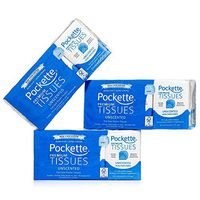 Pockette Premium 4 Ply Pocket Size Facial Tissues - 18 Packs of 10 | Super Strong and Now Even Softer | Recyclable | for Every Situation