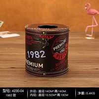 T-ZJHC European Creative Retro Tissue Box Home Room Bedroom Napkins Tray Living Room Coffee Table Storage, Round -1982