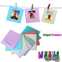 Xtech 10 Assorted Colorful Paper Frames for Fuji Fujifilm Instax Film and for Fuji Fujifilm Instax Mini 9, Instax Mini 8, and All Fuji Fujifilm Mini Instax Cameras