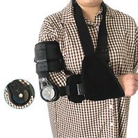 JIN Front Arm Guard Protector Hinged ROM Elbow Brace with Strap for Post-Op Elbow Fracture Rehabilitation,RightSrm