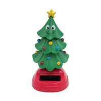 Solar Dancing Christmas Tree Toy, Swinging Animated Cute Solar Powered Shaking Head Christmas Tree Dolls, Fun Desktop Decor Gift for Car Home Office