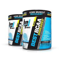 BPI Sports Best BCAA Shredded (2 Pack) Caffeine Free Thermogenic Recovery Formula for Lean Muscle Growth (25 Servings) (Snow Cone)