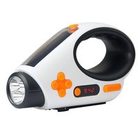 Titcch [New Upgraded Emergency Weather Crank Radio, XLN Solar/Hand-Crank Powered LED Flashlight with Digital Weather Band Radio and USB Charging Port,500mAh 3.7V