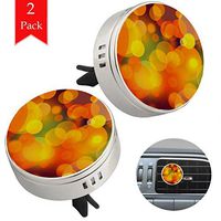 Orange Aperture 2 pcs silver Car Essential Oil Diffuser Vent Clip Aromatherapy Diffuser Locket Air Freshener with 4 Refill Pads 1.33x1.83in