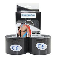 STpro Elastic Waterproof Kinesiologie Tape 2" x 16.4 ft,2 Rolls,Pink