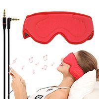 ACOTOP Sleep Headphones Eye Mask with Ultra Thin Speakers, Perfect for Sleep Noise Canceling Headphones, Air Travel, Meditation and Relaxation (Red)