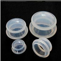 4Pcs Moisture Absorber Anti Cellulite Vacuum Transparent Cupping Cup Silicone Body Massage Therapy Cupping Cup Set 4 Size