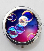 BlackKey Bubble Pattern Design 3-Compartment Decorative Pocket Gift Box Case Organizer for Pill, Color 1 -1477