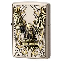 Zippo Harley Davidson Japan Limited Oxidized Brass Big Eagle Metal HDP-73