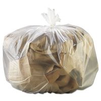High-Density Can Liner, 33 x 39, 33gal, 13mic, Natural, 25 Bags/RL, 10 Rolls/CT