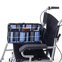 Fushida Wheelchair Side Bag,Walker Rollator Storage Bags Waterproof,Rollator Large Capacity Organizer Hands Free Storage Tote Bag for Disabled Seniors, GJ189