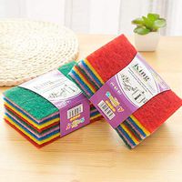 Scouring Pad - Heavy Duty Household Cleaning - High Quality Scrubber with Non-Scratch Anti-Grease Technology - Reusable – Colorful - 10 Pack