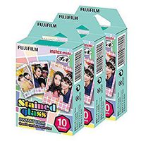 Fujifilm Instax Mini Stained Glass 30 Film for Fuji 7s 8 25 50s 90 300 Instant Camera, Share SP-1 Printer