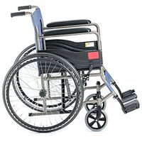 Wheelchair Medical Equipment Steel Lightweight Folding, Solid Tire Steel Tube Reinforced Manual, Folding Size 10428.588CM,Suitable for Elderly and People in Need (C