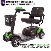 BUZZAROUND EX 4-Wheel Heavy Duty Long Range Travel Scooter Green, 18-Inch Seat