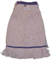 Zephyr 28248 HC/Blend Natural 4-Ply Yarn X-large Health Care Loop Mop Head with 1-1/4" Narrow Headband (Pack of 12)