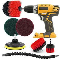 Drill Attachments Set Drill Brush Power Tile Cleaning Brush with Flexible Long Reach Attachment scrubbing brush for Kitchen, Bathroom Surfaces, Grout,Floor, Tile, Automobile
