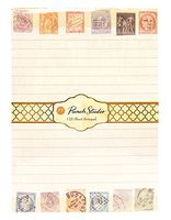 Postage Stamp Notepad with Gold Gilded Edges by Punch Studio (5" x 7")