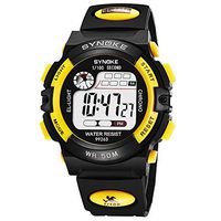 Fxbar, Multi-Function 50M Waterproof Watch LED Digital Double Action Watch Cool Design Automatic Watch(Yellow)