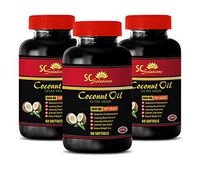 Coconut Oil Pure Extra Virgin - Extra Virgin Coconut Oil 3000 MG - Heart Support - 3 Bottles 180 Softgels