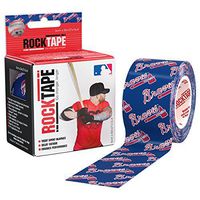 RockTape Original 2-Inch Water-Resistant Kinesiology Tape, 16.4-Foot Continuous Roll, MLB Braves
