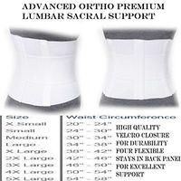 Advanced Orthopaedics Lumbar Sacral Support with Double Pull Tension Straps, White, 2X-Large