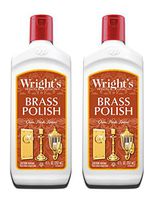 Wright's Brass and Copper Polish and Cleaner - 8 Ounce (2 Pack) - Gently Cleans and Removes Tarnish Without Scratching