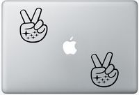 Subaru Peace Sign Hand Wave LeporeDecals0566 Set Of Two (2x) , Decal , Sticker , Laptop , Ipad , Car , Truck