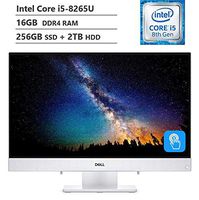2019 Dell Inspiron 24 3480 All-in-One AIO Desktop Computer 23.8" FHD IPS Touch Display Intel Core i5-8265U, 16GB RAM, 256GB PCIe SSD+2TB HDD, HDMI, Multi-Card Reader, Wi-Fi, Bluetooth, Win10