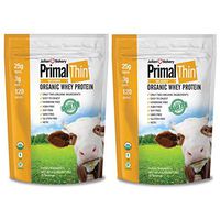 Julian Bakery Primal Thin Protein Powder | USDA Organic | Unflavored | Certified Grass Fed Rumiano's Whey | 25g Protein | 4 LBS | 60 Servings | 2 Pack