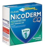 NicoDerm CQ Stop Smoking Aid 21 milligram Clear Nicotine Patches for Quitting Smoking, Step 1, GreatPack 1Pack (21 Patches Each )