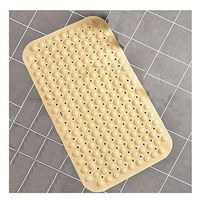 GHHZZQ 2 Pieces Bathtub Mat Double Non-Slip Breathable Suction Cup Bathroom Rugs PVC Foot Pad, 5 Colors, 0.7 cm Thick, Multiple Sizes (Color : Beige, Size : 80x80cm)
