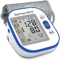Blood Pressure Monitor Upper Arm, Wireless and Electric Blood Pressure Monitoring Device Kit for Home Use, 2 Users 2x99 Reading Memory, Large Arm Cuff 3.5 Inches Screen with Device Bag-FDA Approved