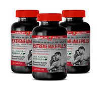 Male libido Booster Supplements - Extreme Male Pills - maca Root Extract Complex - 3 Bottles 180 Tablets
