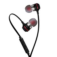 New Fashion Magnet Attraction Sport In-Ear Earbuds Wired Noise Cancelling Headphones Music Headset Stereo Bass Earphone with Mic and Volume Control for Iphone Android Phone (Red)
