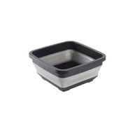 HJAZ Folding Silicone Washbasin, Telescopic Bucket, Portable Travel Outdoor Car Wash Folding Bucket, Household Laundry Tub, Welcome to buy (Color : Gray White, Size : A)