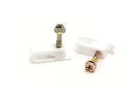 THE CIMPLE CO - Dual, Twin, or Siamese Coaxial Cable Clips, Cat6, Electrical Wire Cable Clip, 1/2 in Screw Clip and Fastener, White (10 Pieces per Bag)