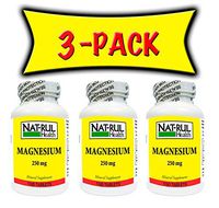 NAT-rul Magnesium 250mg 100 Tablets - 3 Pack