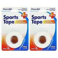 Pure-Aid Sports Tape 1.5in x 8yds-1roll (2 Pack)
