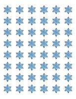 tkcutecandies123 48 Blue Snowflake Envelope Seals Labels Stickers 1.2" Round