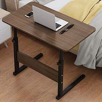 Adjustable Overbed Bedside Table with Wheels Hospital and Home Use, Laptop Table for Bed, Locking Caster Wheels, Trays for Eating, Mobile Desk Cart (Color : C, Size : 60x40cm)