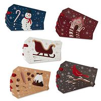 Holiday Gift Tag Set in Assorted Seasonal Styles - 20 Quality Gift Labels in Each Pack with 5 Individual Designs and Styles (Christmas Cheer)